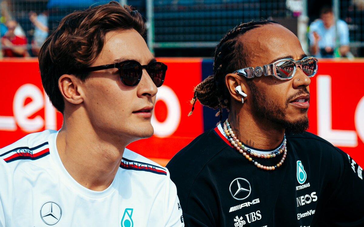 George Russell a Lewis Hamilton